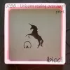 ibicci Unicorn Rearing over Hoof Print stencil